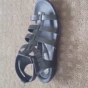 Clarks Collection Black Strappy Sandals 9
